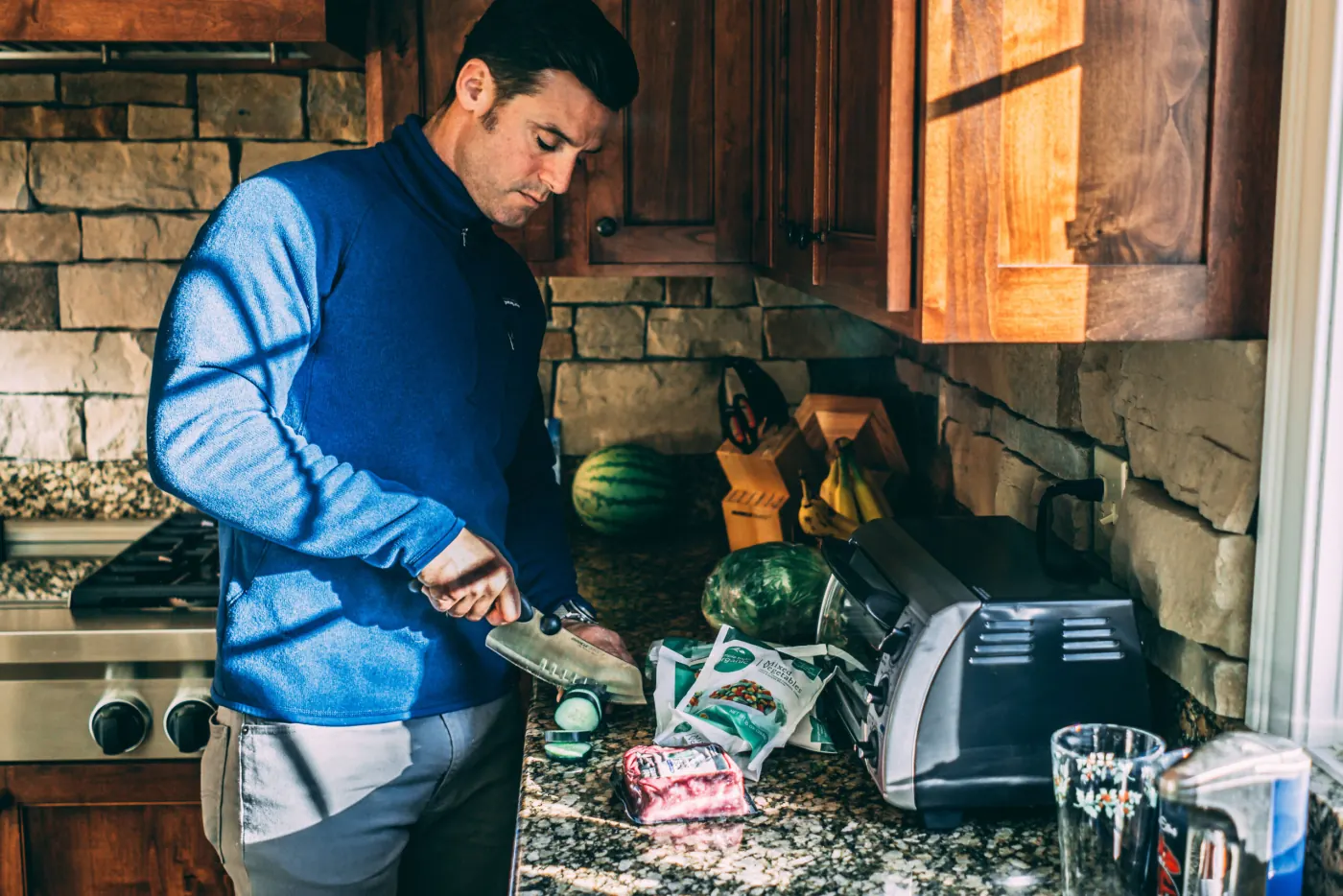Cory Gregory preparing food